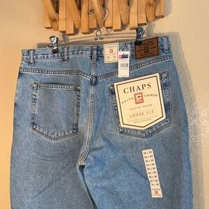 NWT CHAPS RALPH LAUREN Loose Fit Fuller Thigh and Seat Medium Stonewash